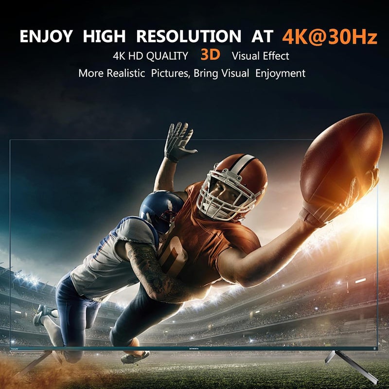 VizeeInnov موزع HDMI 4K1x2 1 في 2 خارج، موزعات HDMI مزودة بمدخلين لشاشات مزدوجة، وضع النسخ فقط (ليس تمديد) موزع ثنائي يدعم 4K2K@30Hz، 3D، للمكتب، PS4، جهاز العرض، HDTV. - Image 5